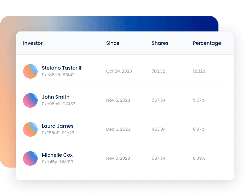 Issue tokenized shares in minutes